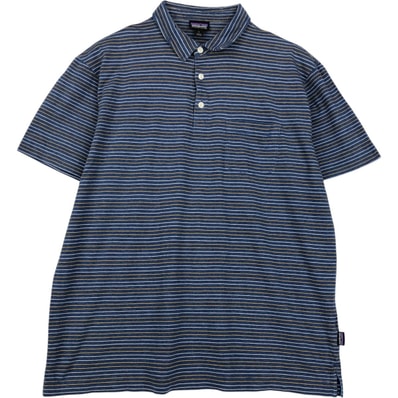 古着 パタゴニア Patagonia ORGANIC COTTON オーガニックコットン 半袖 ボーダー ポロシャツ メンズL相当/eaa620776