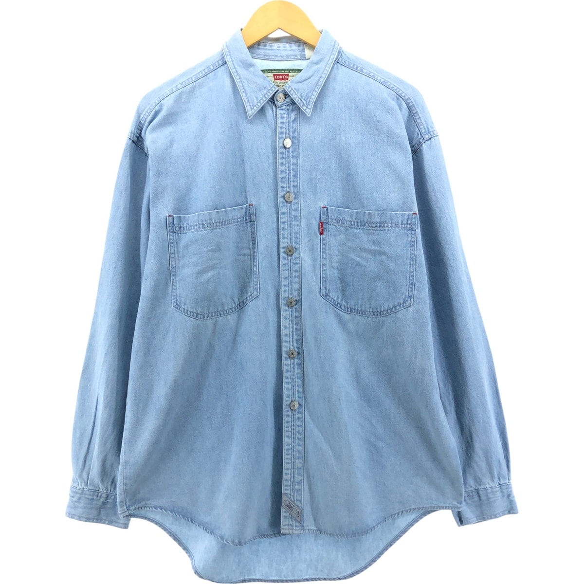 古着 90年代 リーバイス Levi's 長袖 デニムシャツ メンズM相当 ヴィンテージ/eaa565348