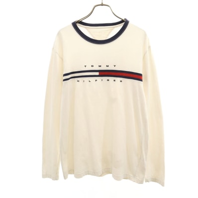 TOMMY HILFIGER トミーヒルフィガー 長袖 Tシャツ L ホワイト ロンT