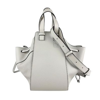 ロエベ LOEWE ショルダーバッグ ハンモック スモール レザー ホワイト レディース【中古】 z6665