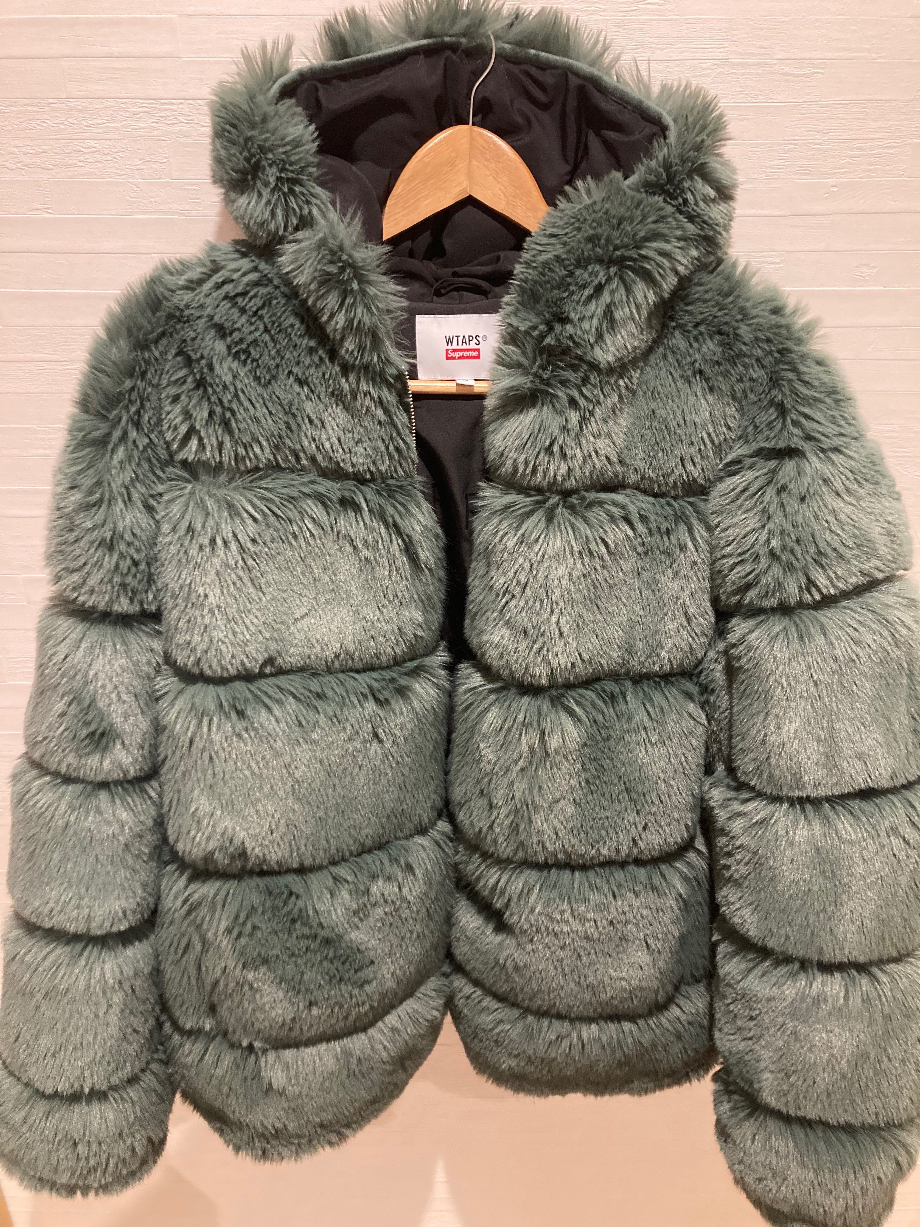 Supreme / WTAPS Faux Fur Hooded Jacket "Green"