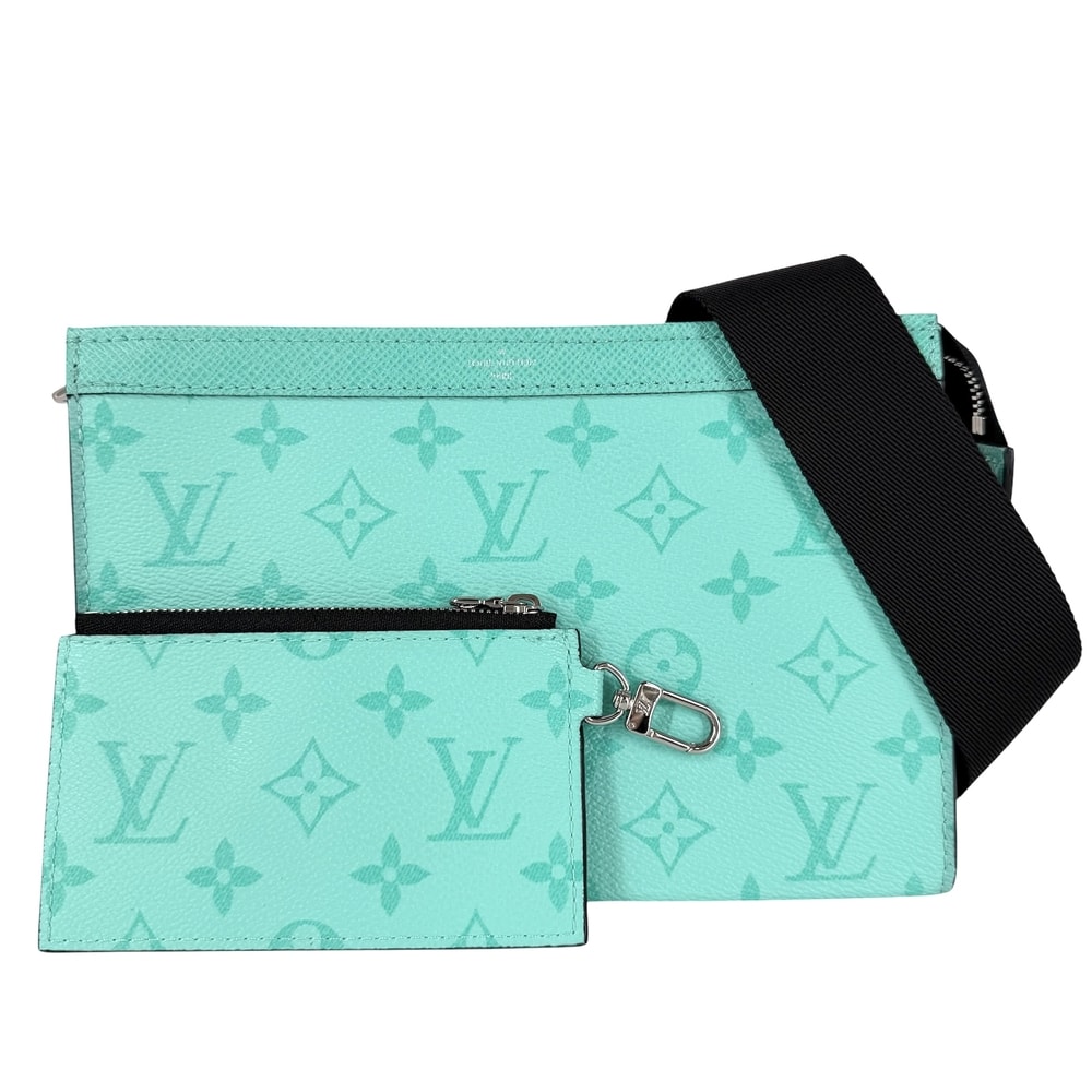 LOUIS VUITTON ルイヴィトン 小物 ガストンウエアブルウォレット モノグラム タイガラマレザー マイアミグリーン M30934 レザー グリーン 緑 シルバー金具 レディース 美品【中古品】