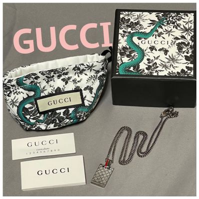 GUCCI Diamante Motif Necklace "Silver"