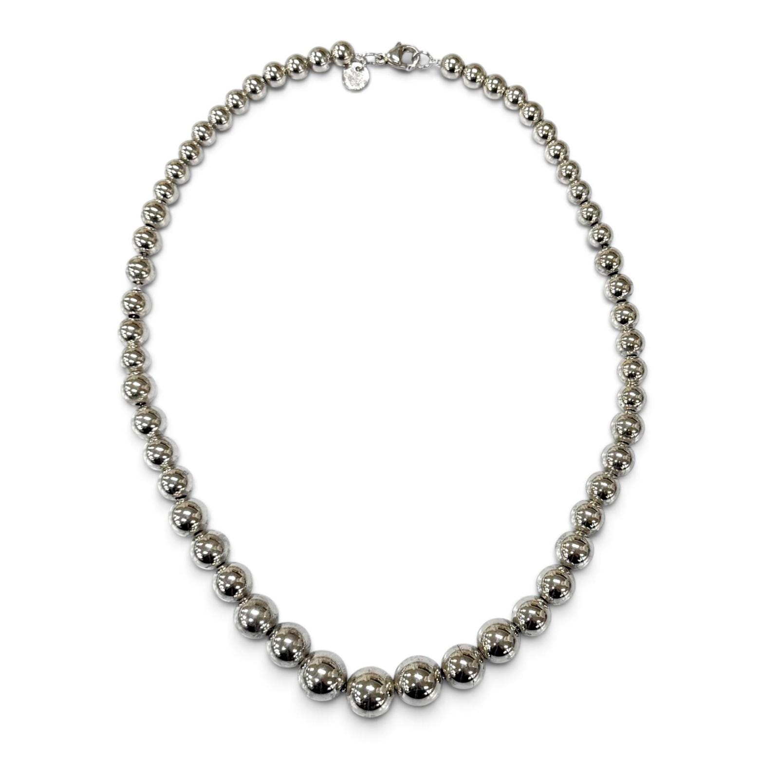 良品 ティファニー ネックレス グラジュエイテッド ボールネックレス シルバー