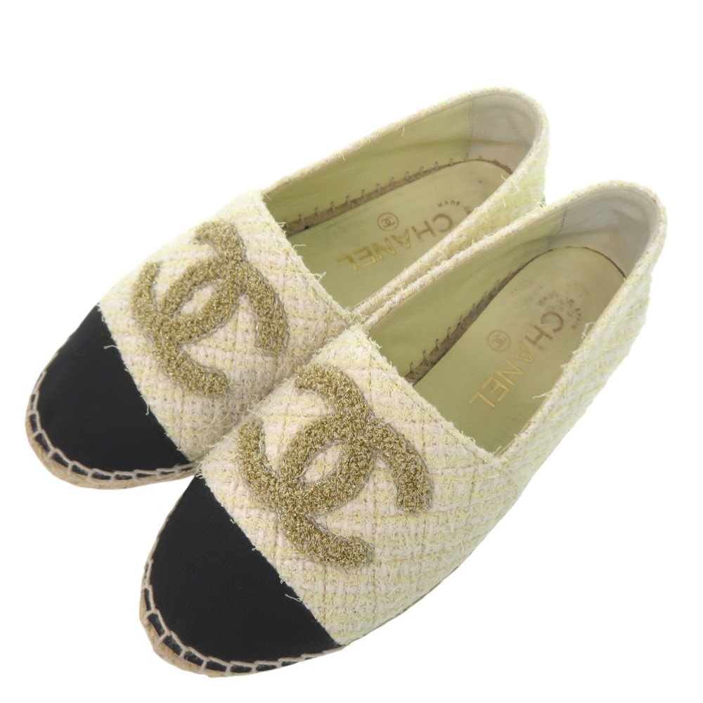 シャネル  ココマーク マトラッセ エスパドリーユ  G39028