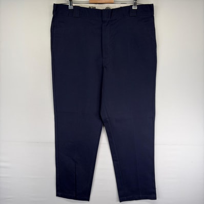 古着 ディッキーズ Dickies パンツ ワーク874 ストレート ジップ 大きいサイズ チノパン スラックス W40 L32 ネイビー系 メンズ