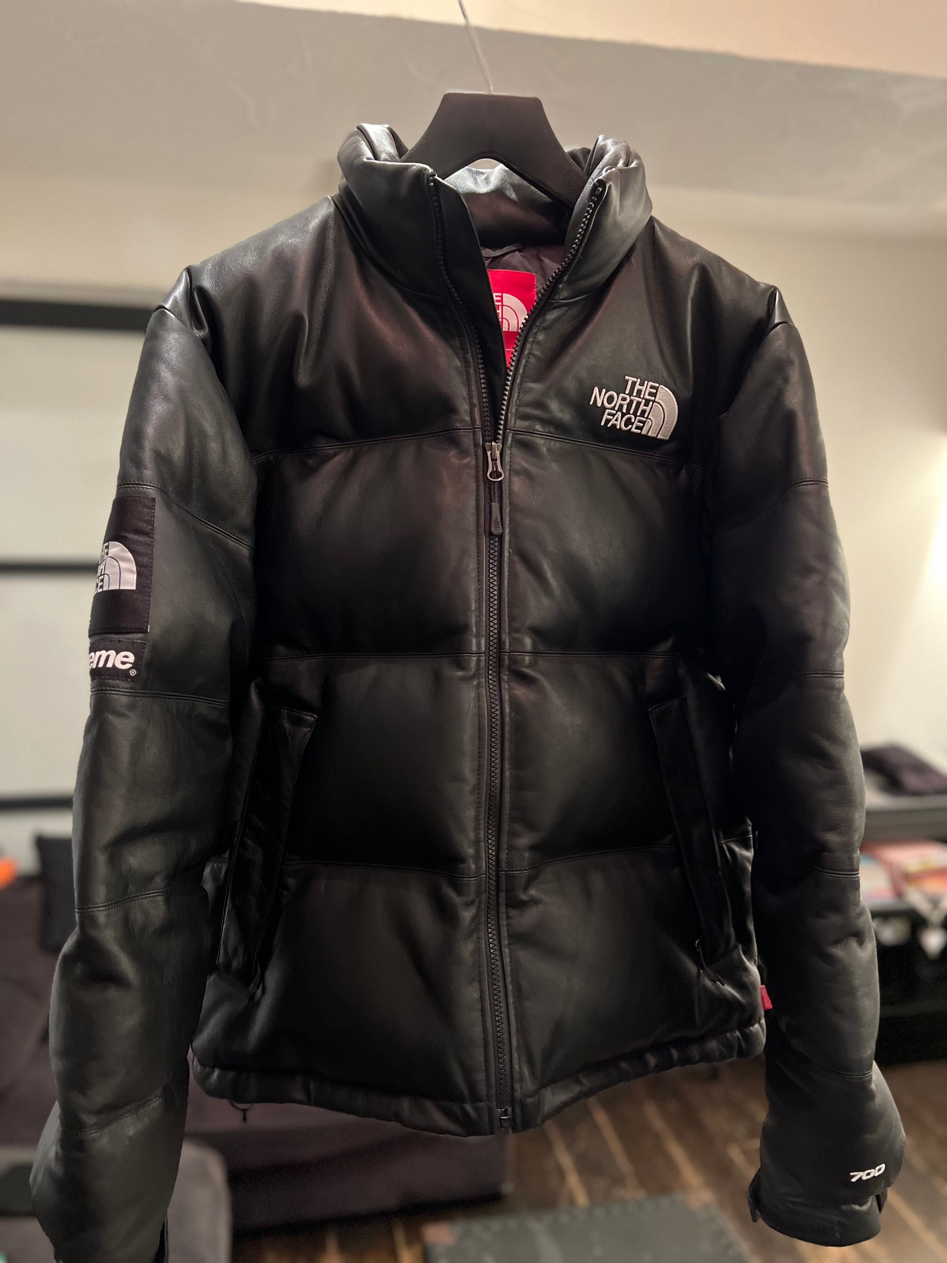 Supreme x The North Face Leather Nuptse Jacket "Black"