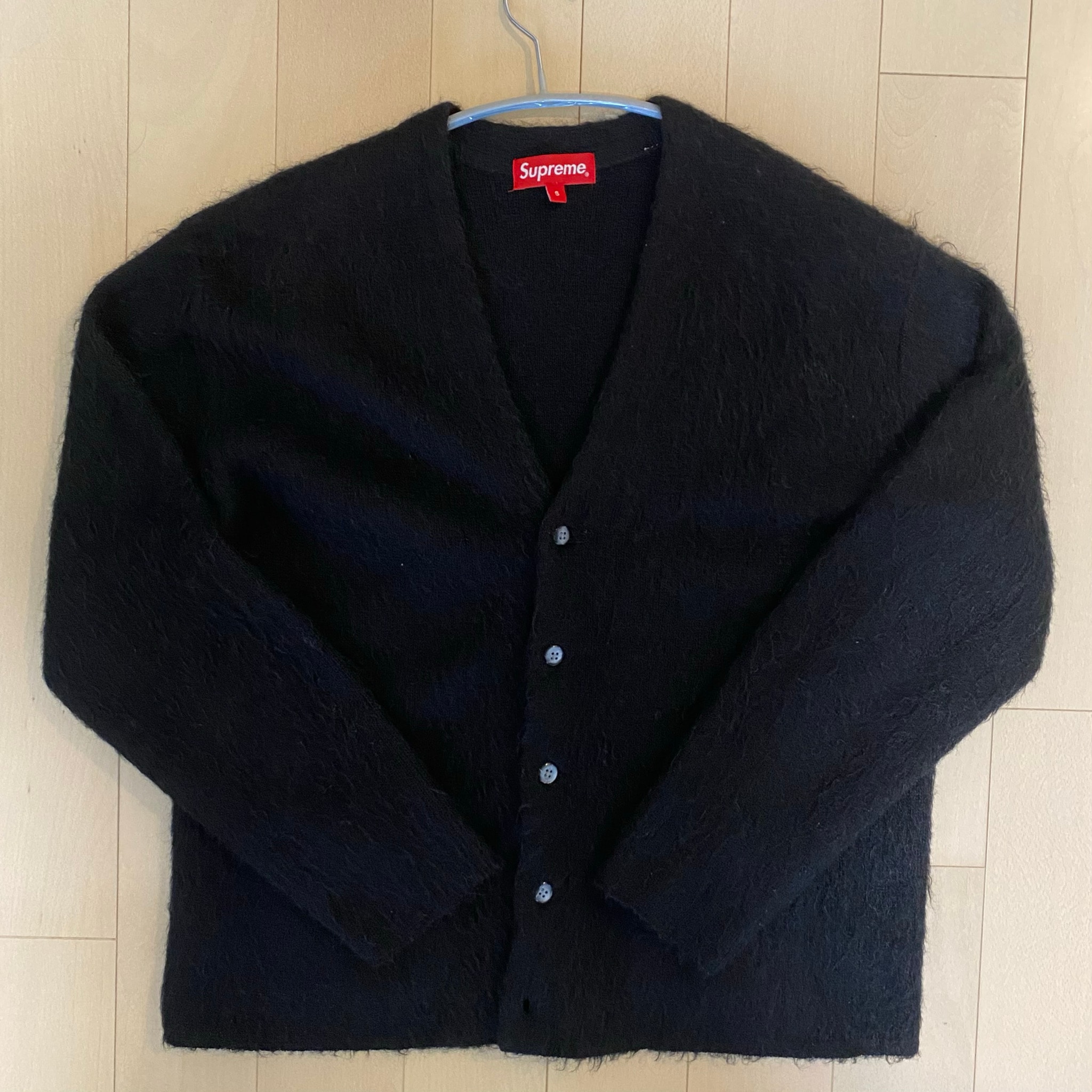 Supreme Brushed Mohair Cardigan "Black"