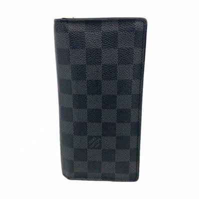 【6gc2720】ルイヴィトン 長財布 ダミエ・グラフィット ポルトフォイユブラザ N62665 ブラック グレー【中古】メンズ
