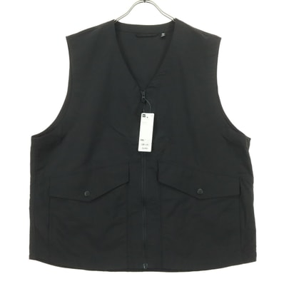 未使用 GU ジーユー ジップアップ ベスト XXL ブラック