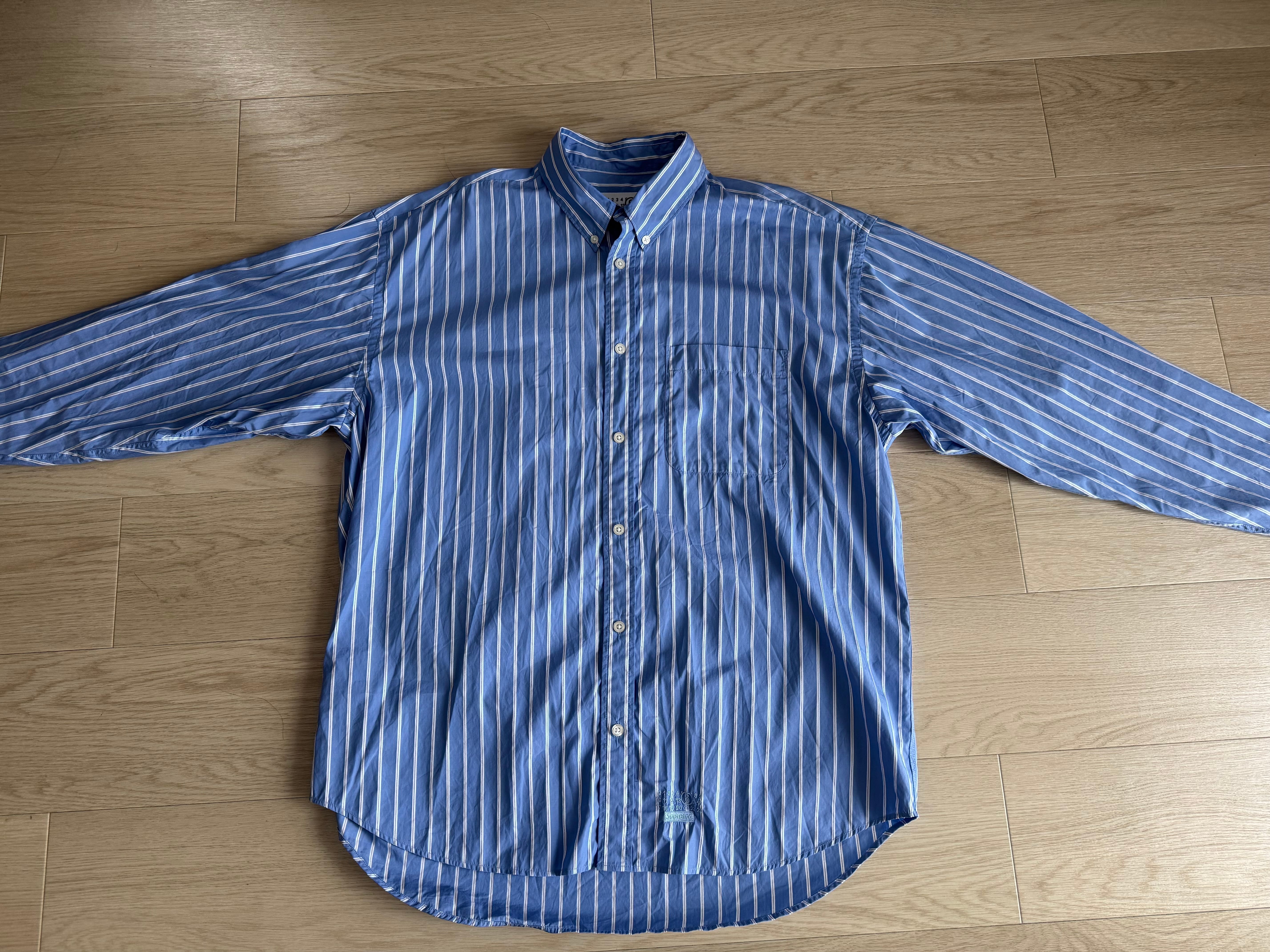Supreme x MM6 Maison Margiela Stripe Shirt "Blue"