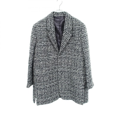 ディオール Dior Cannage Wool Blend Tweed Jacket ツイード 衣料品 アウター コットン レディース ネイビー系 483C253C6118 【中古】