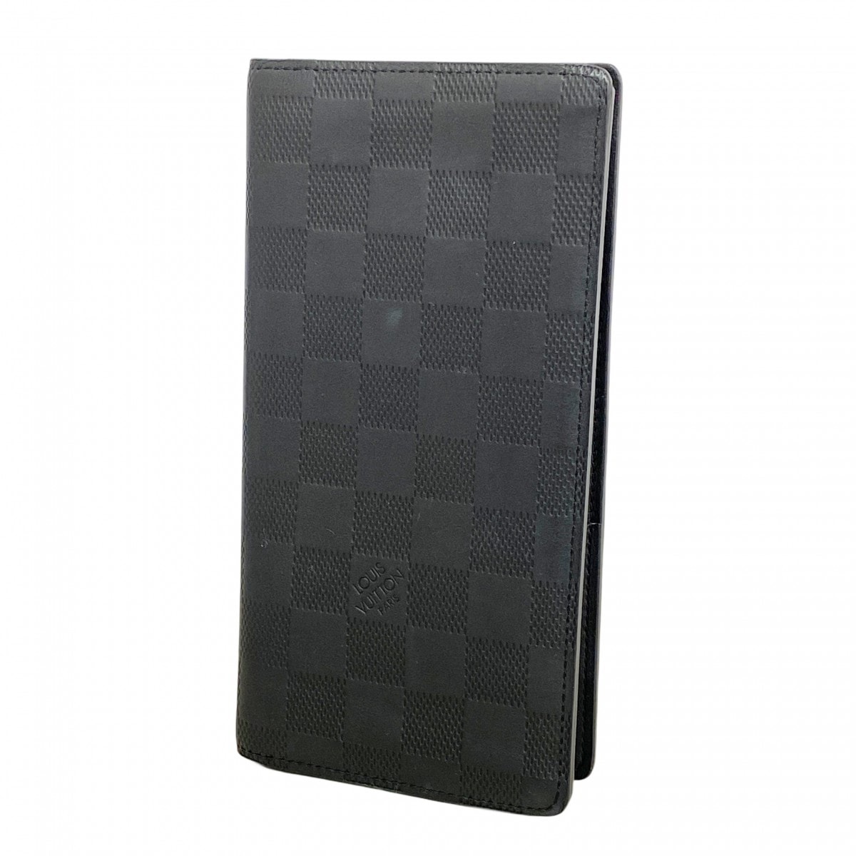 【6da0735-k】ルイヴィトン 長財布 ダミエ・アンフィニ ポルトフォイユブラザ N63010  オニキス【中古】メンズ