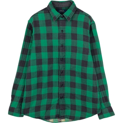 古着 ラルフローレン Ralph Lauren POLO RALPH LAUREN CLASSIC FIT バッファローチェック 長袖 ライトネルチェックシャツ メンズM相当/eaa677079
