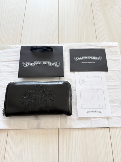 付属品完備/値下げ交渉可能 / 正規品!CHROME HEARTS クロムハーツ セメタリークロス ウォレット 財布