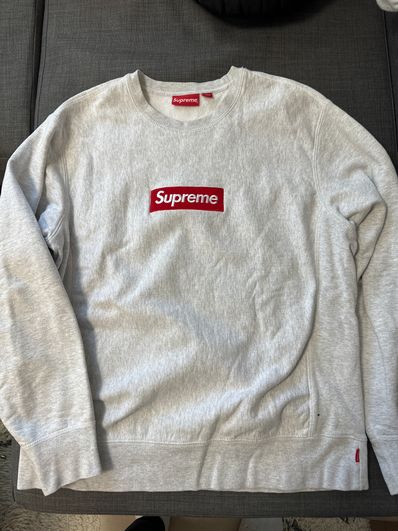 Supreme Box Logo Crewneck Sweatshirt "Ash Grey" (18FW)