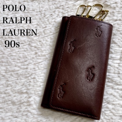 希少 90s ポロラルフローレン ポニーロゴ 型押し レザー 5連 キーケース