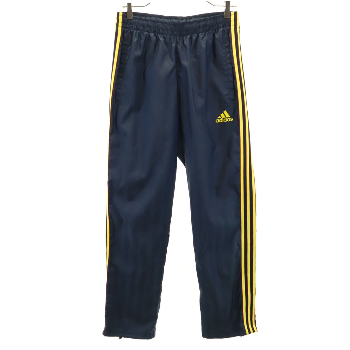 adidas アディダス ストライプ柄 ウインドパンツ L ネイビー