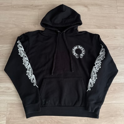 Chrome Hearts Horseshoe Floral Pullover Hoodie "Black"