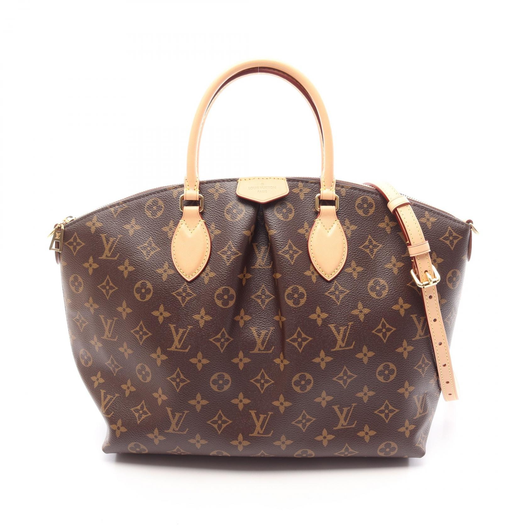 ルイ・ヴィトン LOUIS VUITTON ボエシ NM MM 2WAY ハンドバッグ バッグ PVCコーティングキャンバス レザー モノグラム レディース ブラウン系 M45987 【中古】