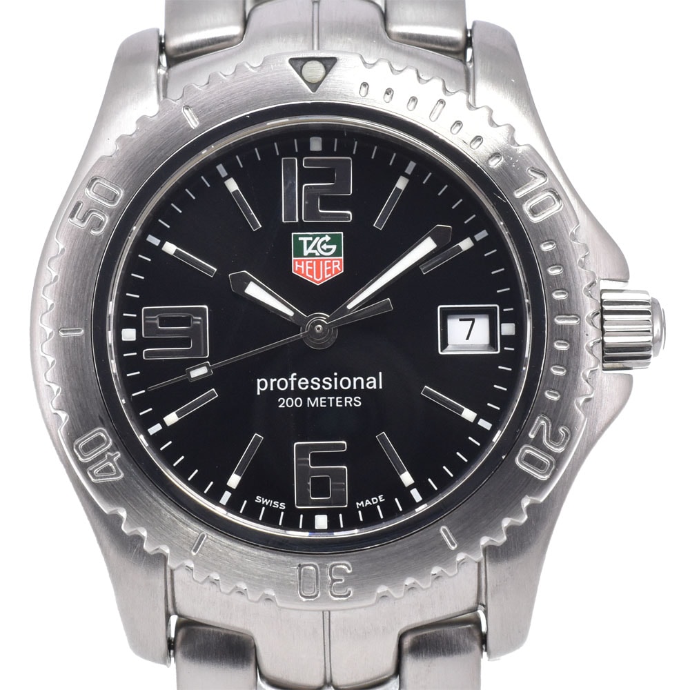 タグホイヤー TAG HEUER WT1210 リンク デイト ブラック クォーツ メンズ 美品 保証書付き 腕時計 H#149932