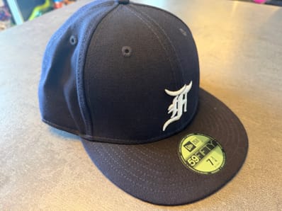 NEW ERA FEAR OF GOD ESSENTIALS 59FIFTY F LOGO Under Visor "Navy"