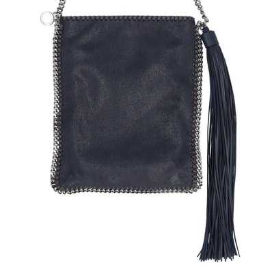 ステラマッカートニー フリンジ付き ファラベラ ショルダーバッグ ポリエステル ネイビー レディース Stella McCartney 中古