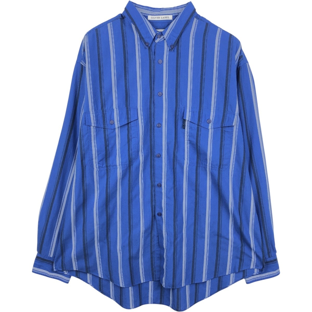 古着 ~90年代 リーバイス Levi's SILVER LABEL マルチストライプ 長袖 ボタンダウンストライプシャツ メンズXL相当 ヴィンテージ/eaa659941