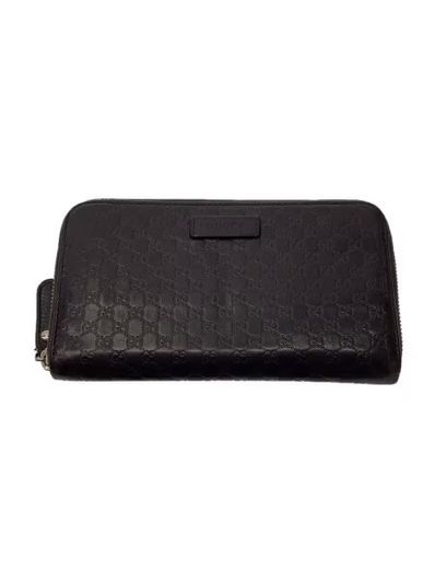 GUCCI Micro Guccissima Round Fastener Wallet "Dark Brown"