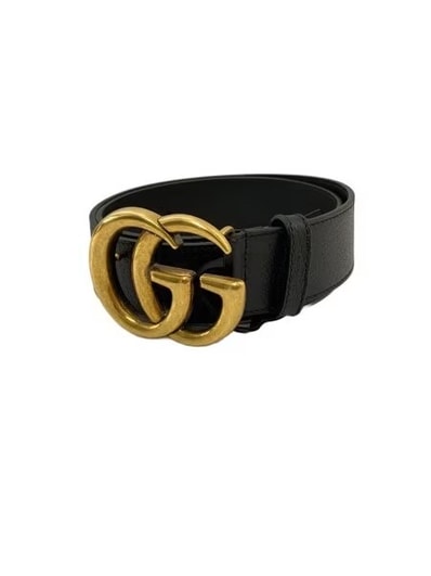 GUCCI Double G Wide Belt "Black/Gold"