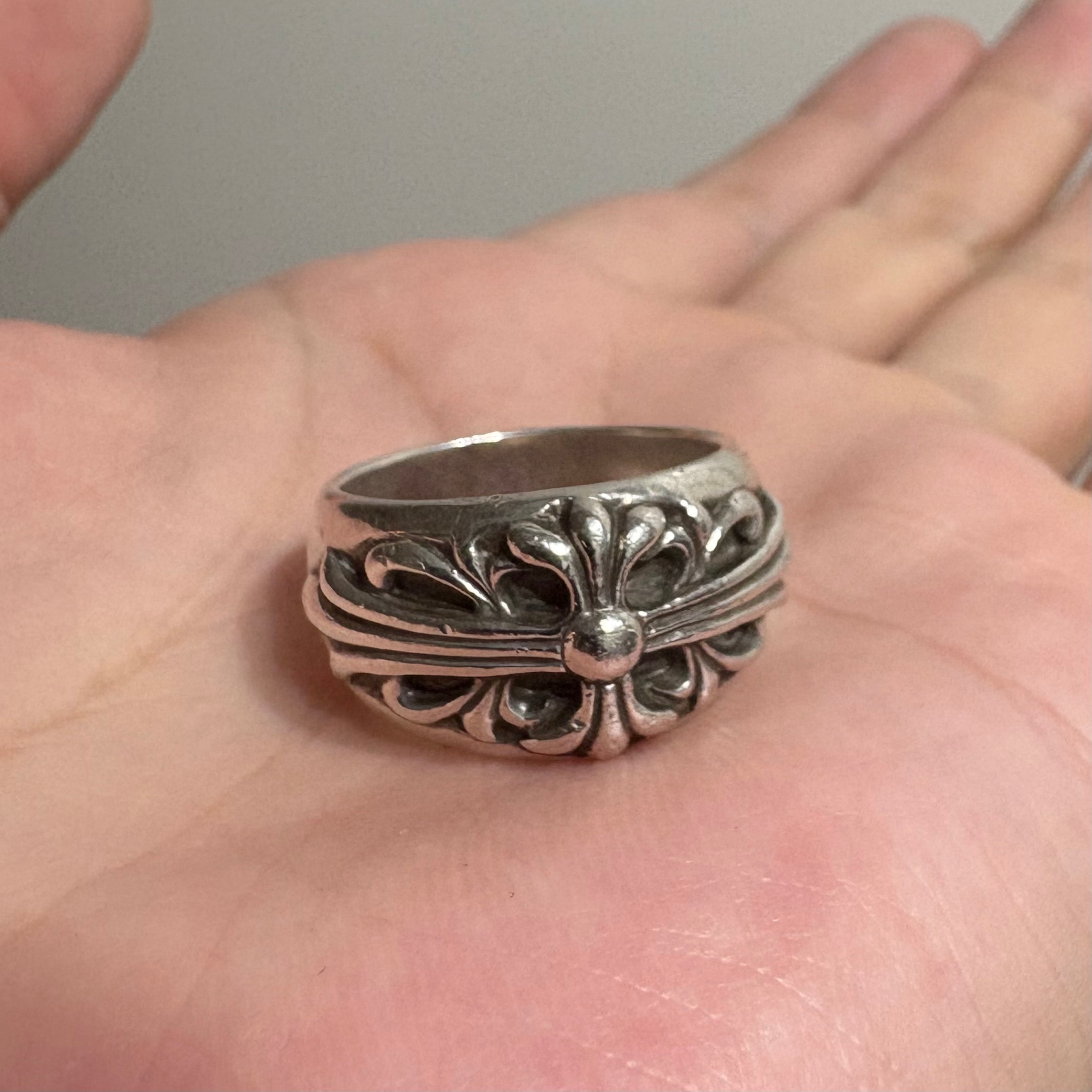 Chrome Hearts Floral Cross Ring "Silver"