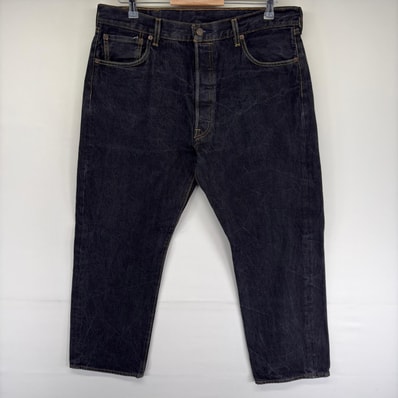 古着 リーバイス Levi's デニム パンツ 501 ボタンフライ ストレート ブラックデニム ジーンズ w38 L30 ブラック系 メンズ