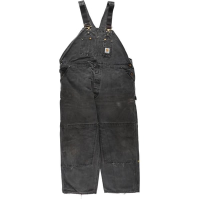 古着 ビッグサイズ カーハート Carhartt ダブルニー ダック オーバーオール メンズw46相当/eaa633597