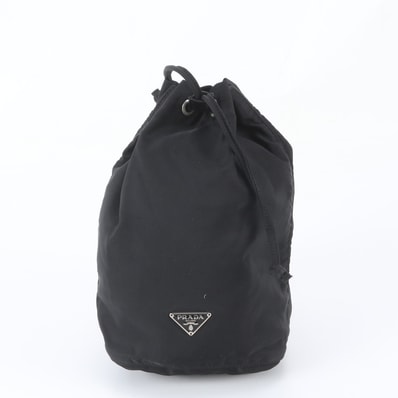 ■極美品 プラダ テスート ナイロントライアングルロゴ 巾着 型 ポーチ