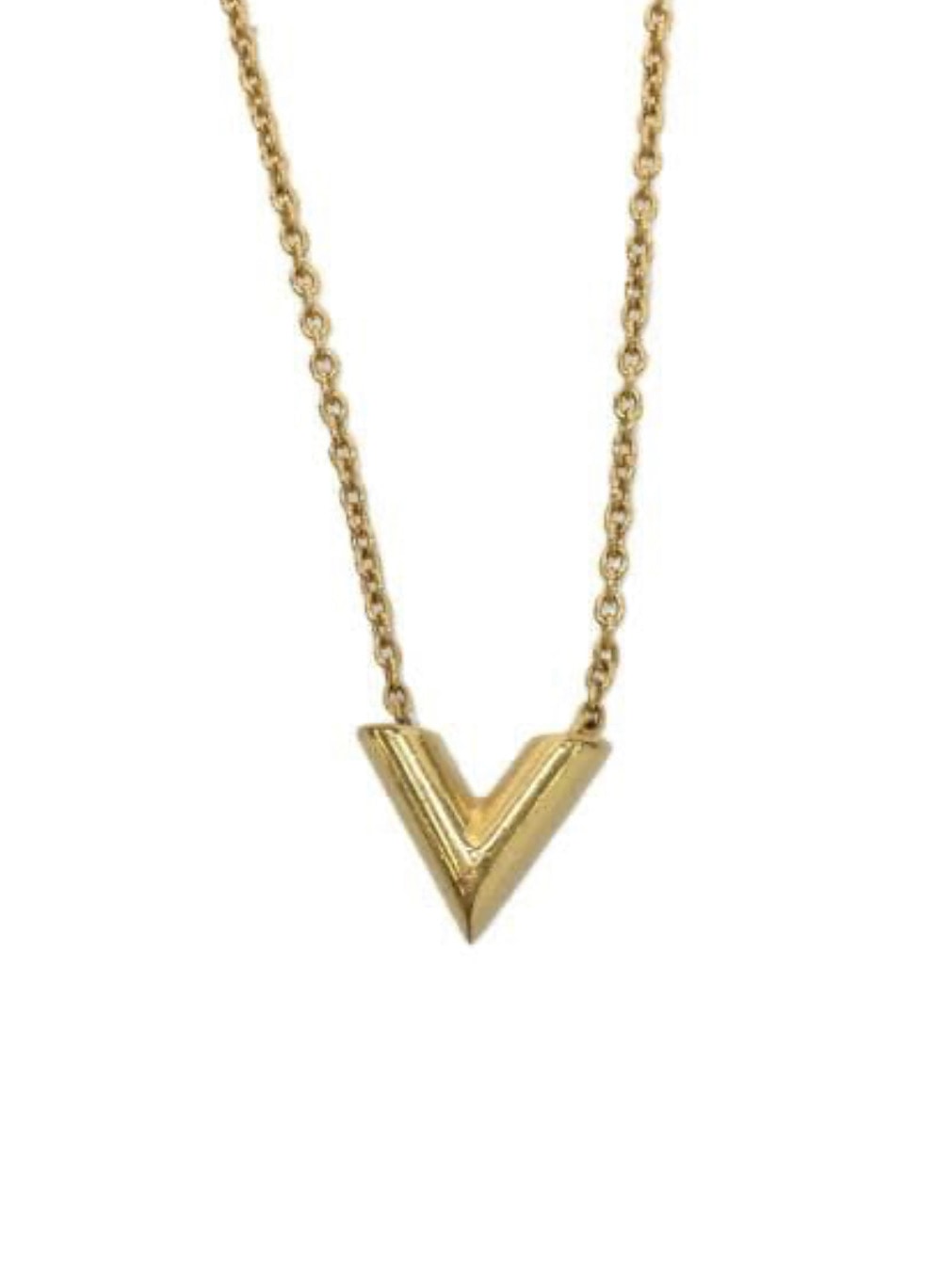 Louis Vuitton Essential V Necklace "Gold"