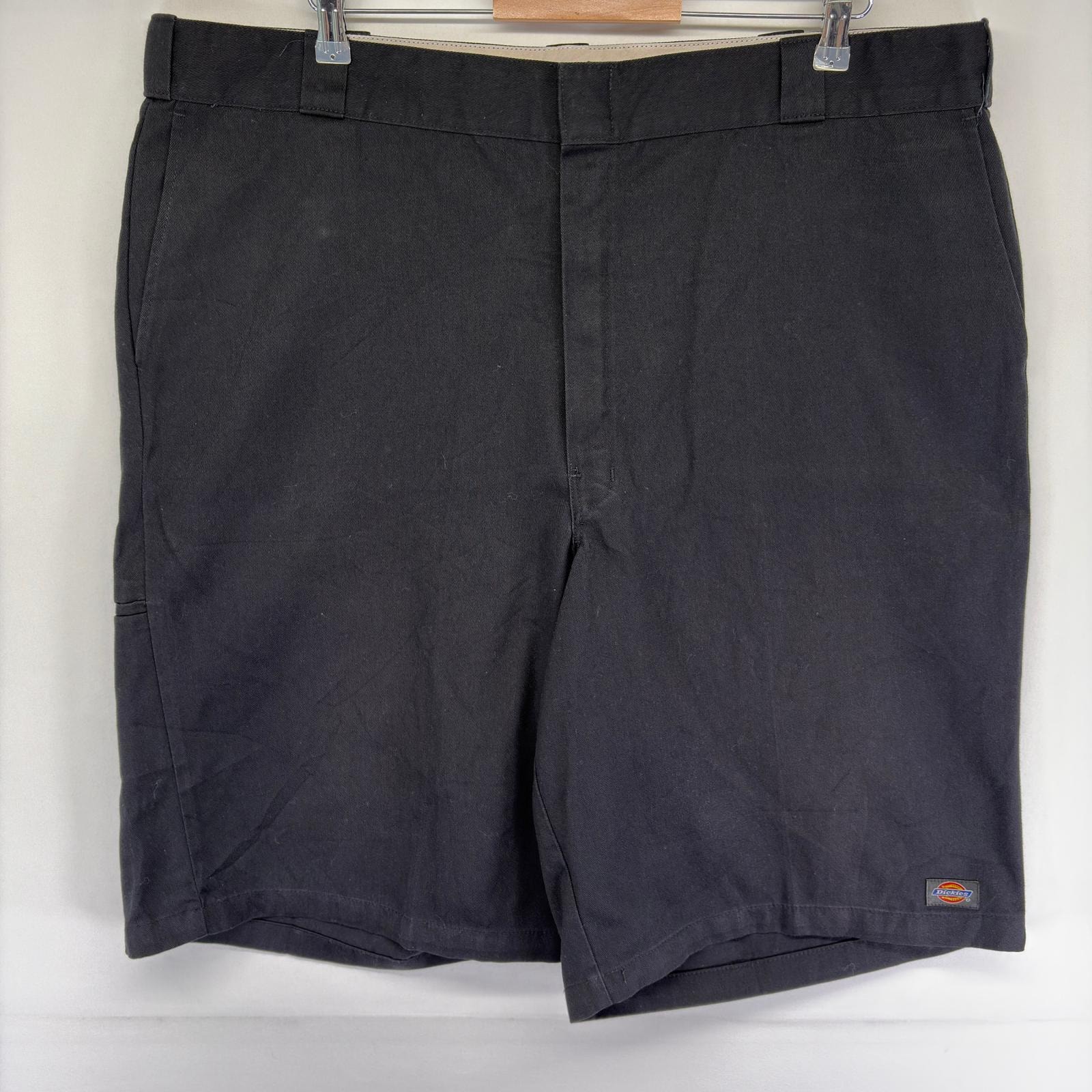 古着 ディッキーズ Dickies パンツ ワーク ハーフパンツ ワンポイントロゴ ショートパンツ ワンポイントロゴ w44  ブラック系 メンズ