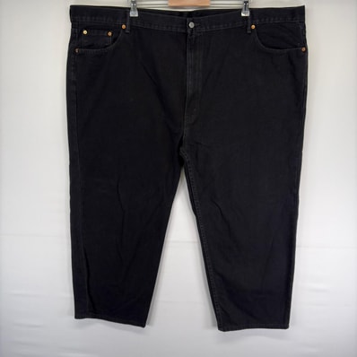 古着 リーバイス Levi's デニム パンツ 550 バギー ジーパン 特大 テーパード ジーンズ ブラックデニム w54 L30 ブラック系 メンズ