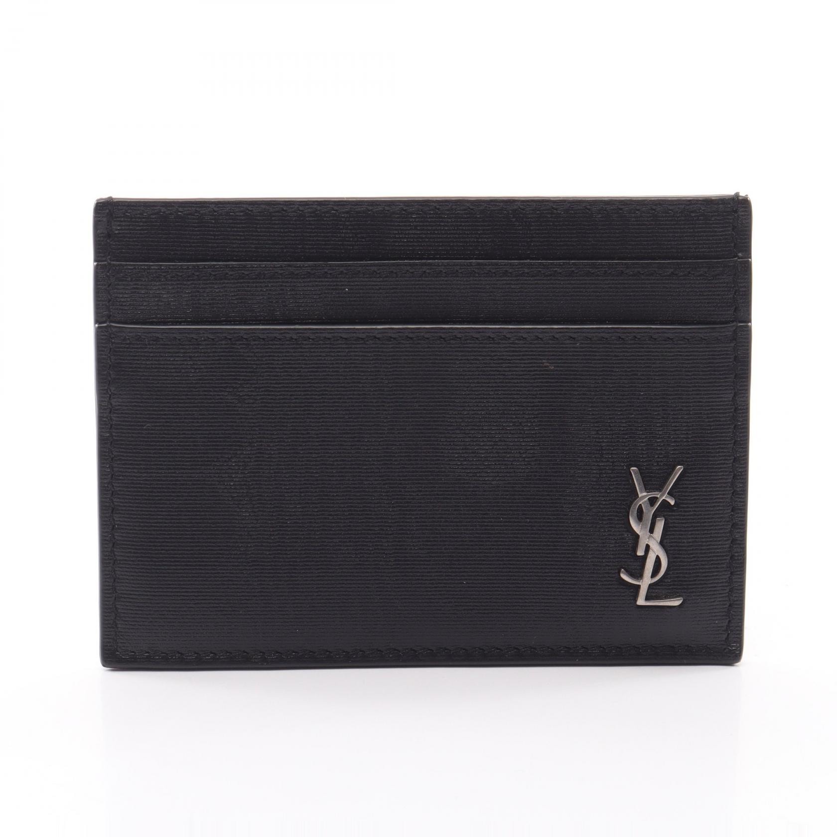 サンローランパリ SAINT LAURENT PARIS タイニー カサンドラ カードケース アクセサリー レザー メンズ ブラック系 607603AACAJ1000 【新品】