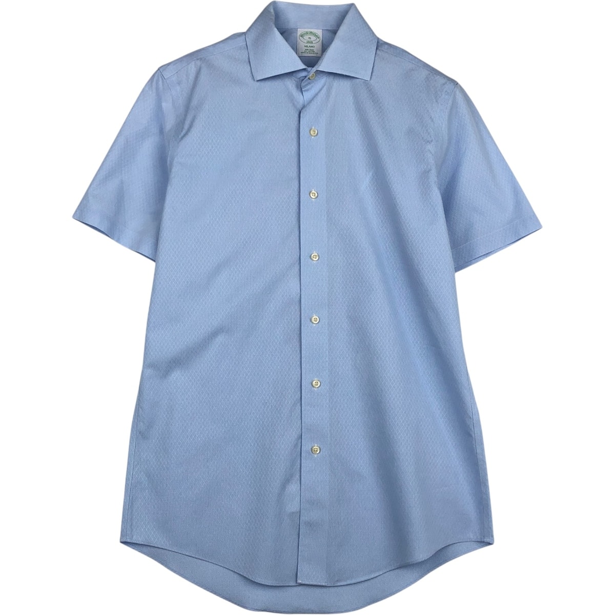 古着 ブルックスブラザーズ Brooks Brothers 1818 ワイドカラー 半袖 コットン チェックシャツ メンズM相当/eaa644928