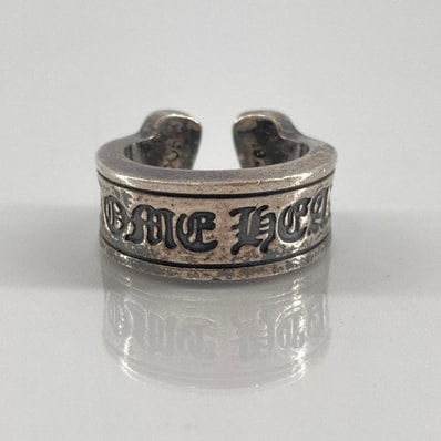 CHROME HEARTS(クロムハーツ) ラージ スクロール ラベル Ag925 リング・指輪 シルバー