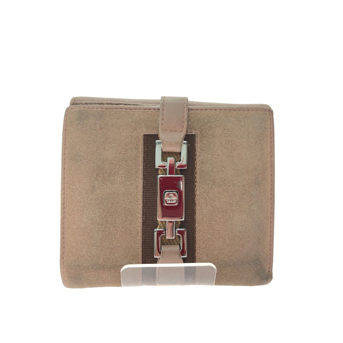 ▼▼GUCCI グッチ レディース 二つ折り財布 ジャッキー スエード レザー ベージュ