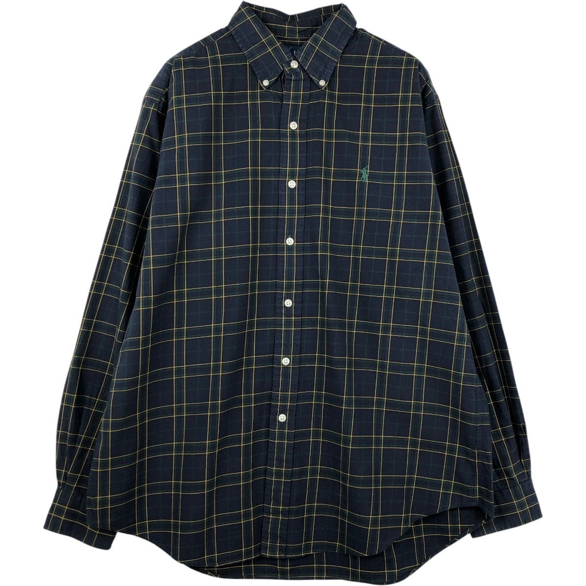 古着 ラルフローレン Ralph Lauren CLASSIC FIT クラシックフィット 長袖 ボタンダウンチェックシャツ メンズXL相当/eaa676565