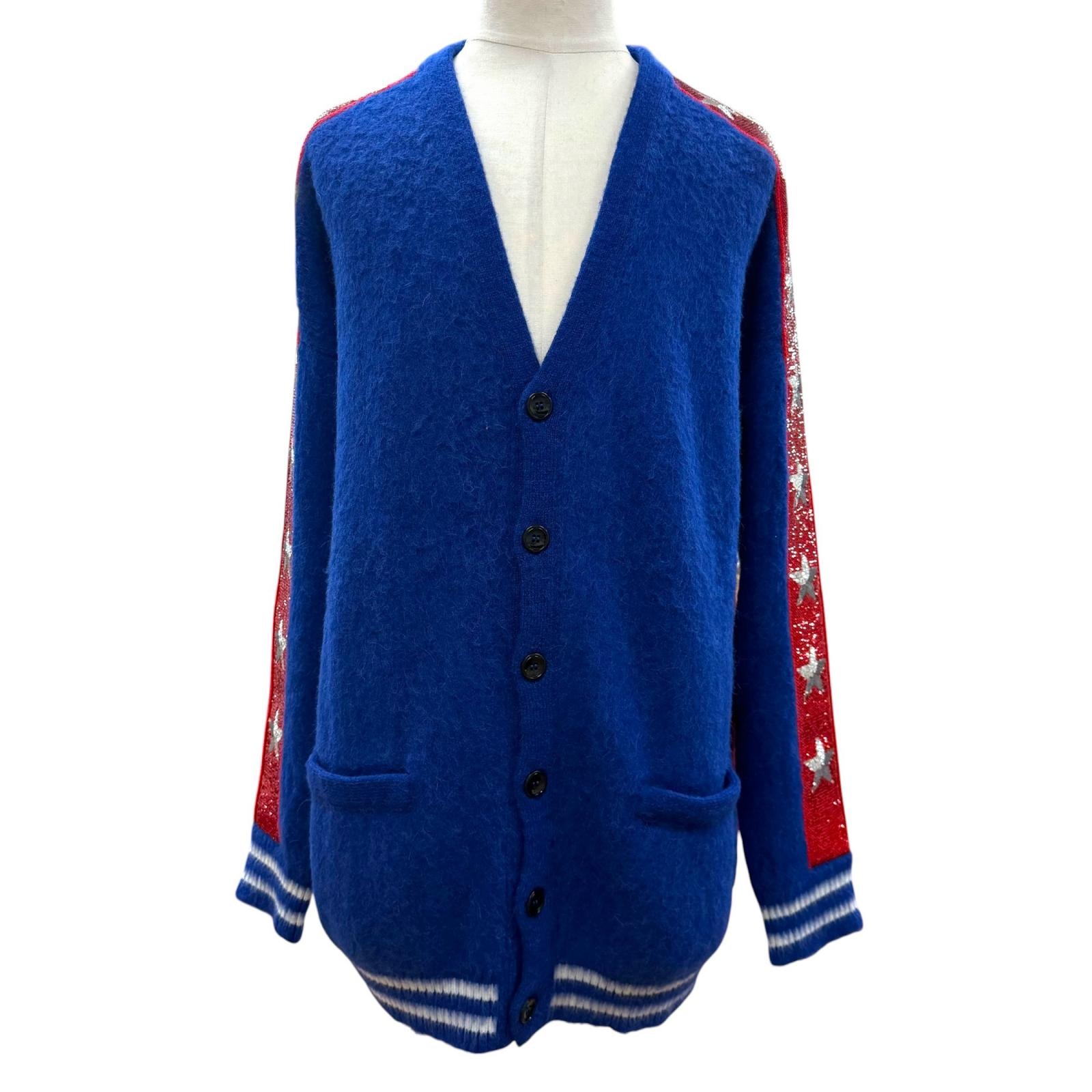 極美品 セリーヌ カーディガン ブルー メンズ M 2AG33420U