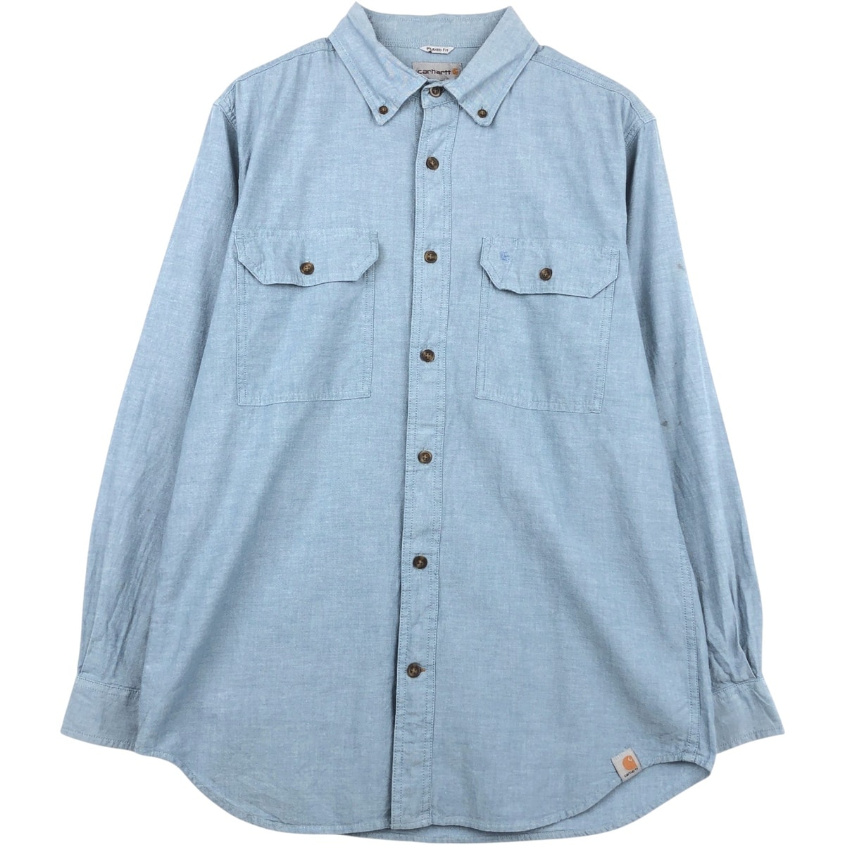 古着 カーハート Carhartt RELAXED FIT 長袖 ボタンダウン ワークシャツ メンズM相当/eaa647644
