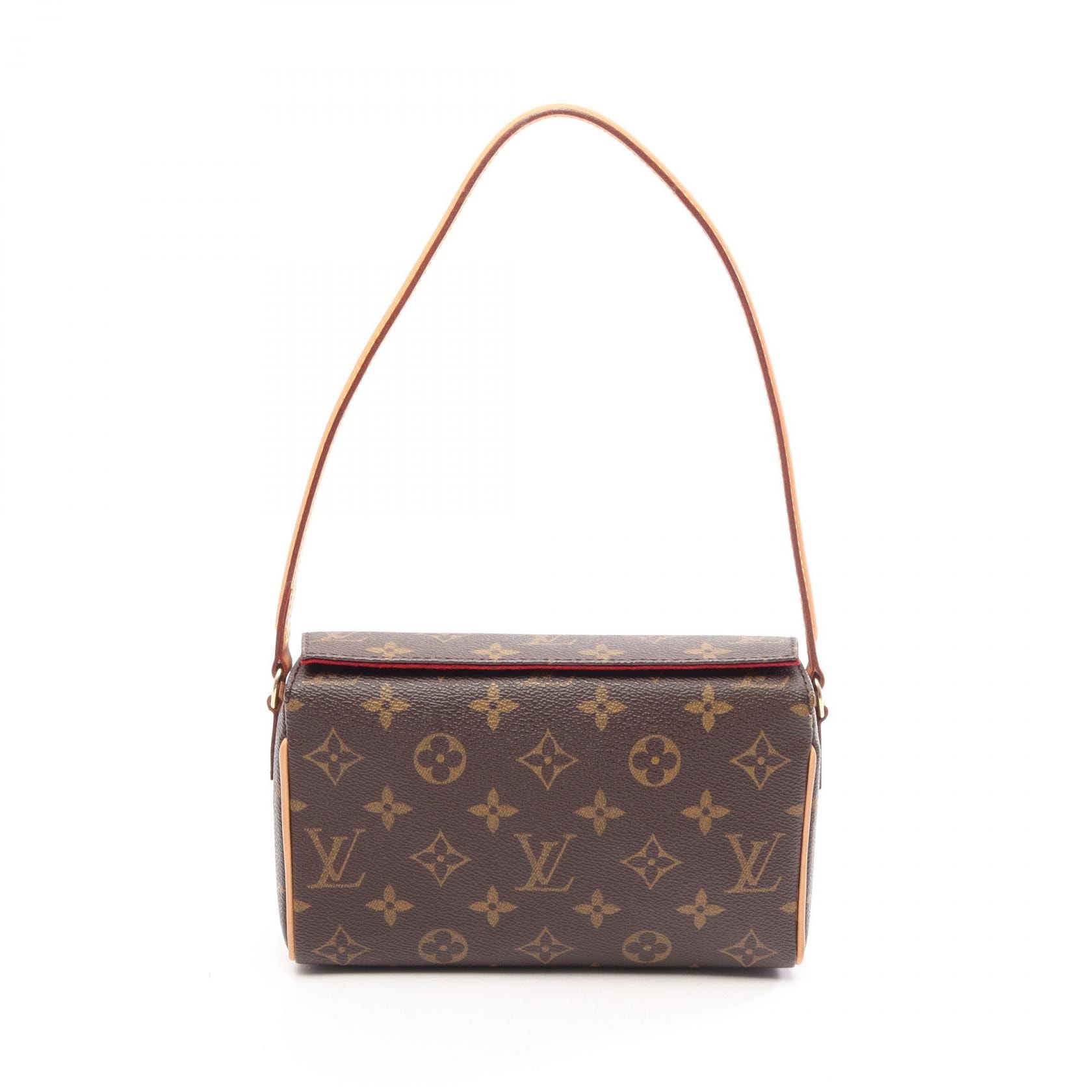 ルイ・ヴィトン LOUIS VUITTON レシタル ハンドバッグ バッグ PVCコーティングキャンバス レザー モノグラム レディース ブラウン系 M51900 【中古】