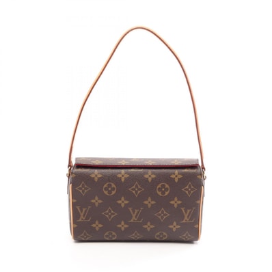 ルイ・ヴィトン LOUIS VUITTON レシタル ハンドバッグ バッグ PVCコーティングキャンバス レザー モノグラム レディース ブラウン系 M51900 【中古】