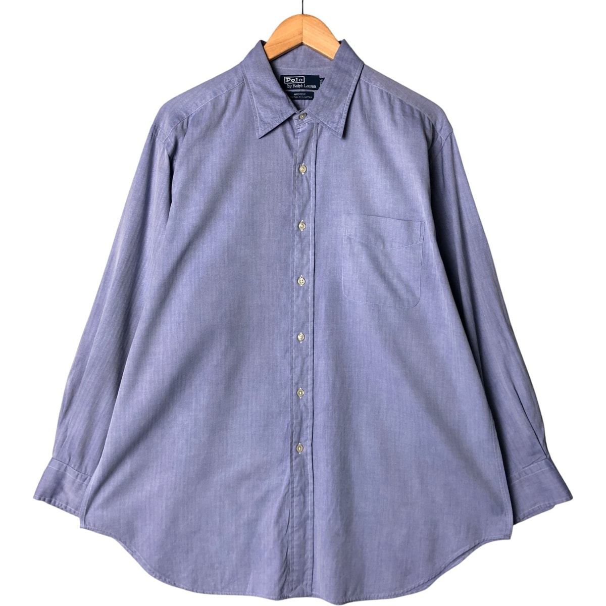 古着 ラルフローレン Ralph Lauren POLO by Ralph Lauren ANDREW ヘリンボーン 長袖 コットンシャツ メンズXL相当/eaa587729