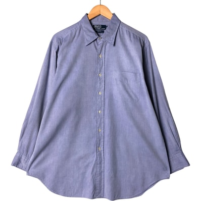 古着 ラルフローレン Ralph Lauren POLO by Ralph Lauren ANDREW ヘリンボーン 長袖 コットンシャツ メンズXL相当/eaa587729