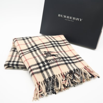 美品 BURBERRY バーバリー ウール ノバチェック ブランケット 0156JA64W その他ファッション雑貨 ベージュ・ブラック・レッド ウール レディース