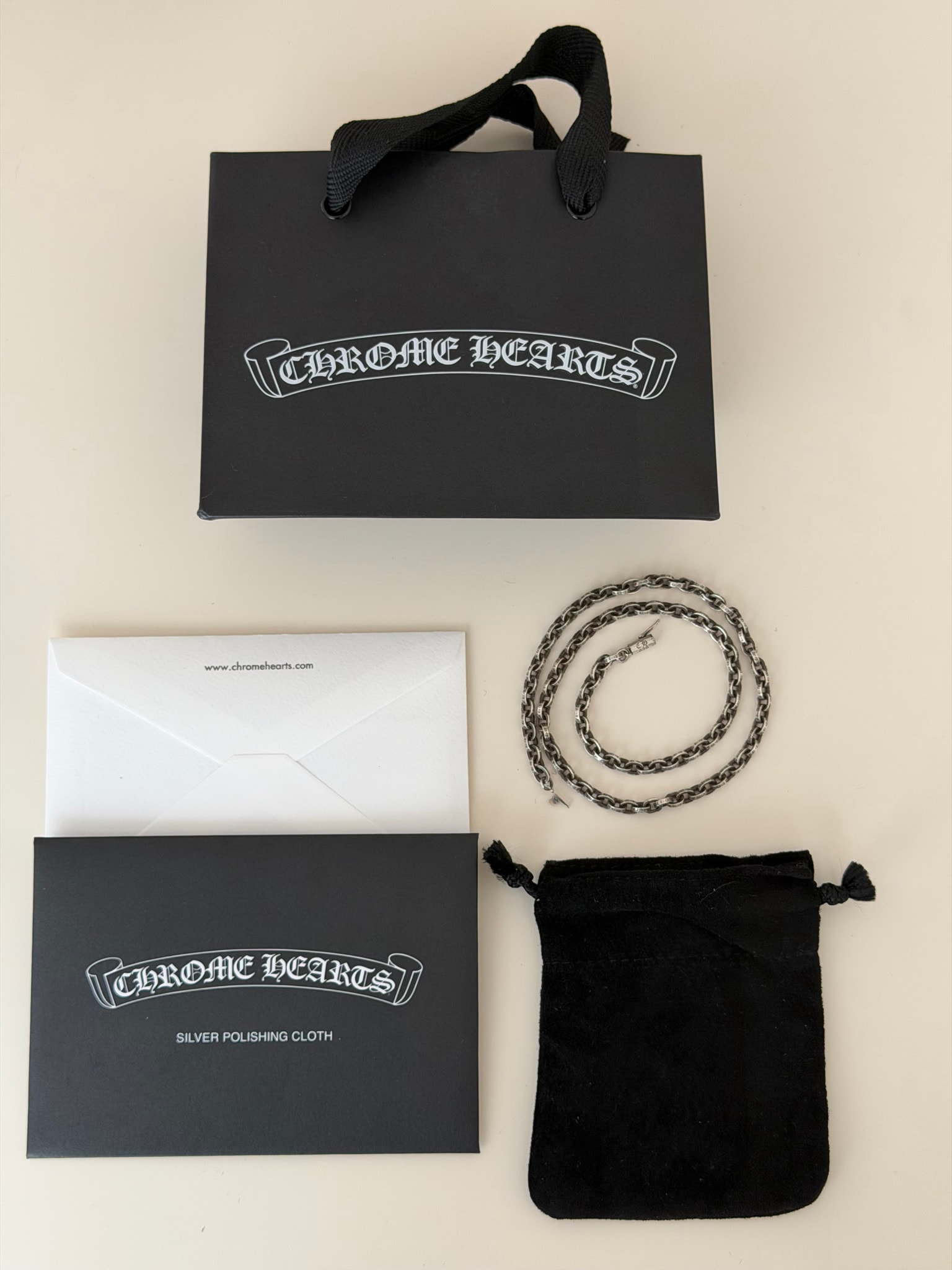 Chrome Hearts Paper Chain Necklace "Silver"